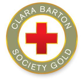 Clara Barton Society Gold pin