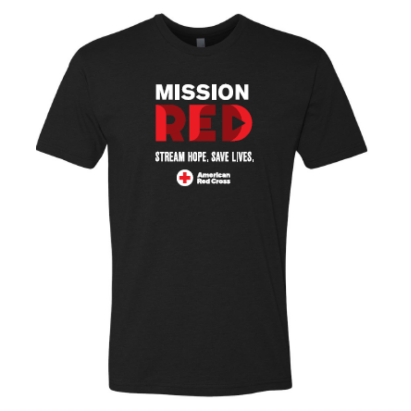 The front of the Mission Red T-shirt